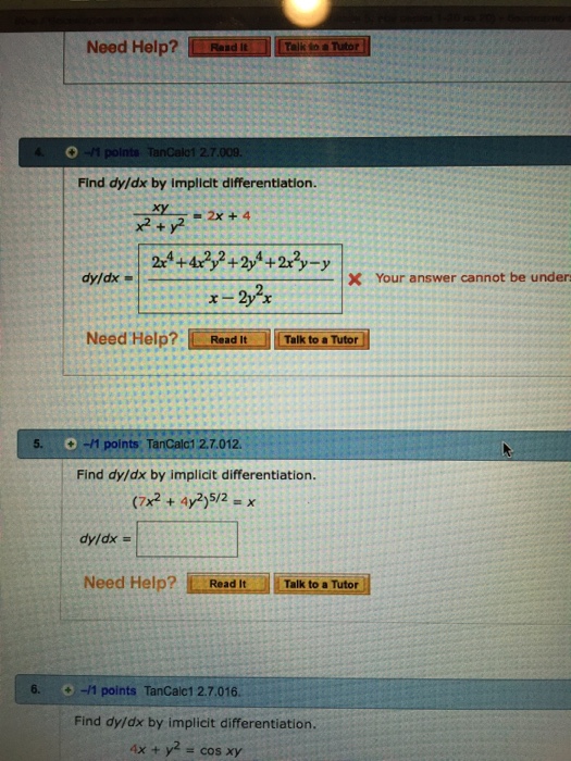 Solved Find Dy Dx By Implicit Differentiation Xy X 2 Y 2 Chegg Com