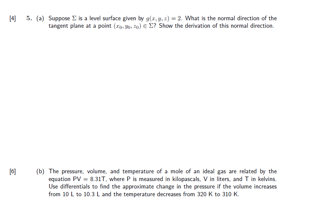4 5 A Suppose S Is A Level Surface Given By G Z Chegg Com