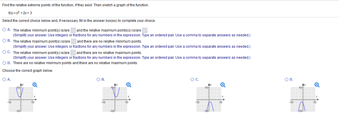 Solved Find The Relative Extreme Points Of The Function Chegg Com