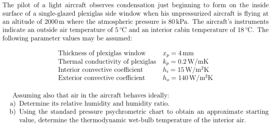 The Pilot Of A Light Aircraft Observes Condensatio Chegg Com