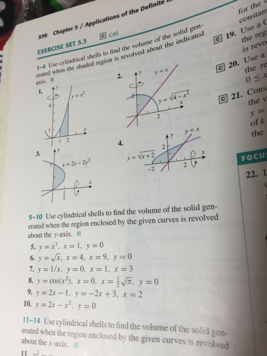 Solved Use Cylindrical Shells To Find The Volume Of The S Chegg Com