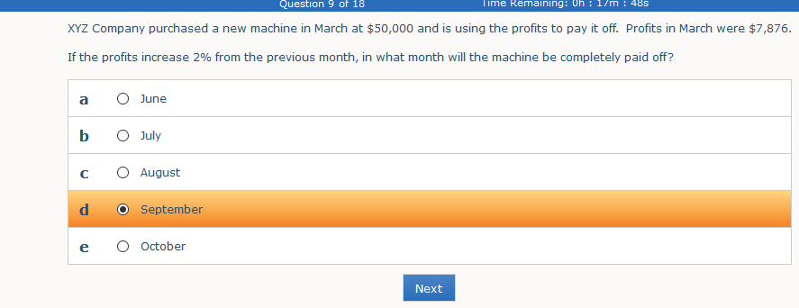 Shl Talent Measurement Question 1 Of 18 Time Chegg 