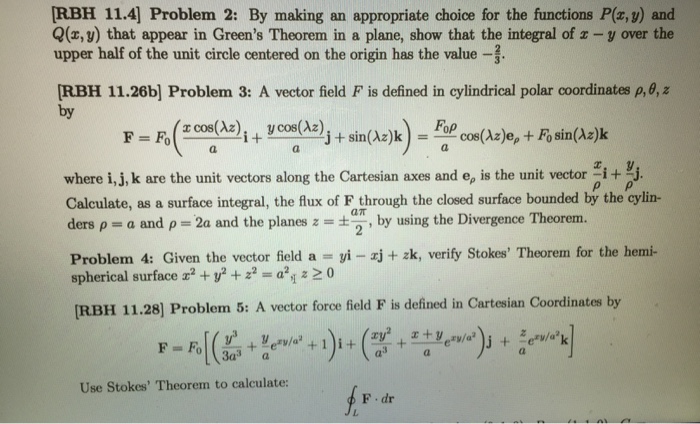 Rbh 11 4 Problem 2 By Making An Appropriate Choice Chegg Com