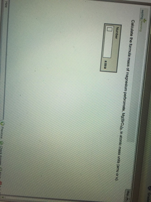 Solved Calculate The Formula Mass Of Magnesium Perbromate