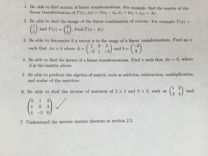 matrix transformation examples