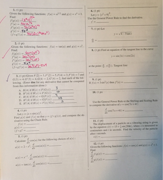 Solved Given The Following Functions F U U 3 2 And G Chegg Com