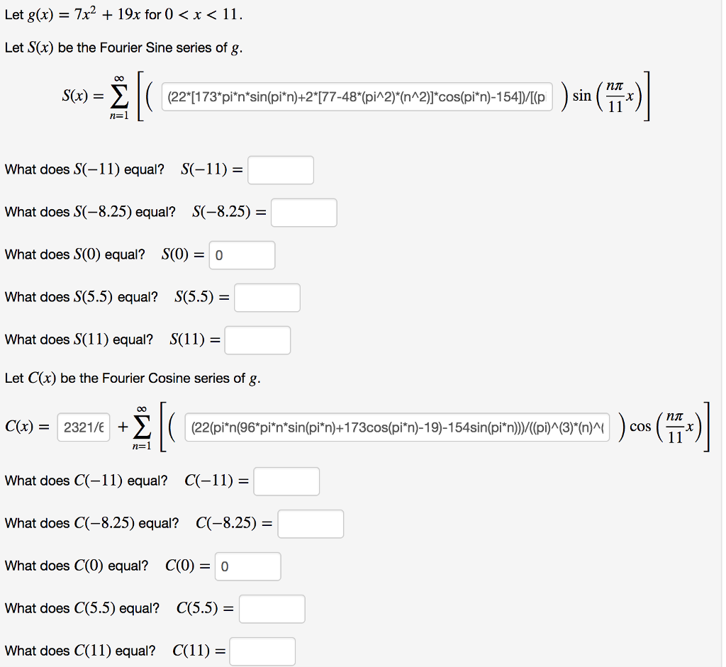 Solved Let G X 7x2 19x For 0 X 1 1 Let S X Be T Chegg Com