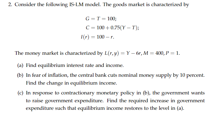 Solved Gsods Market Is Characertied By G T 100 C 1 Chegg Com