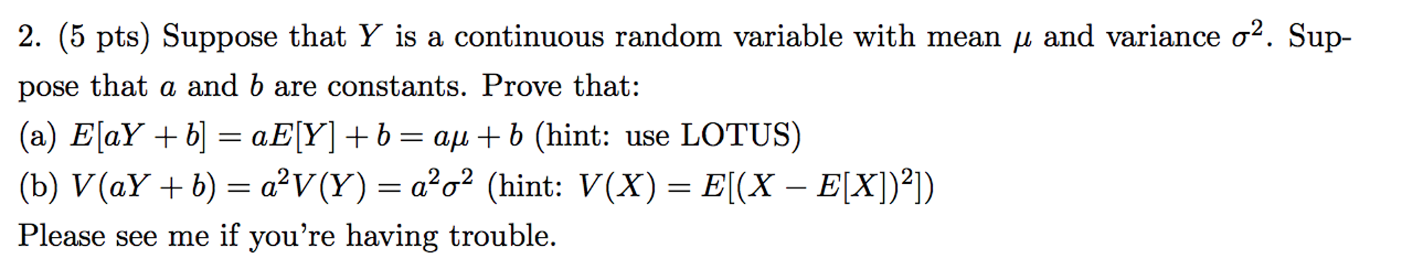 Solved Suppose That Y Is A Continuous Random Variable Wit Chegg Com