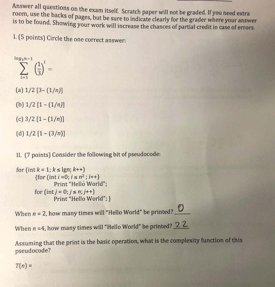 ... Scratch Wi Itself. Paper Exam On Questions The Solved: All