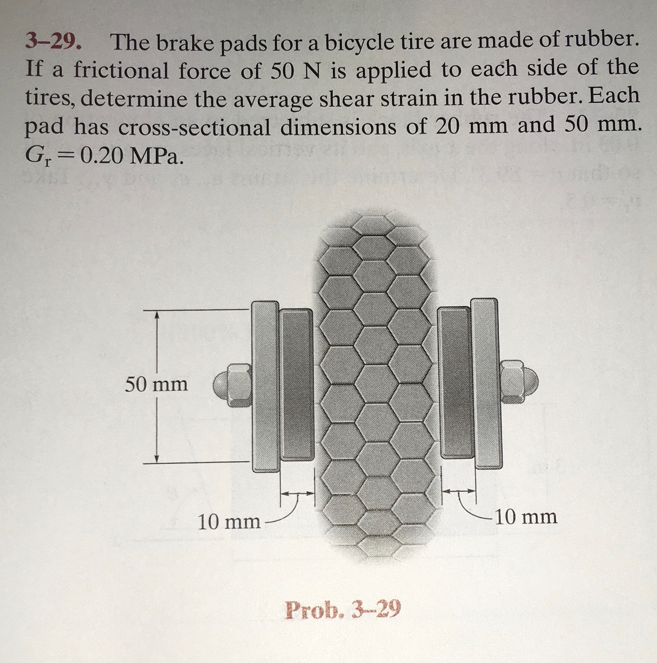 Solved The Brake Pads For A Bicycle Tire Are Made Of Rubb