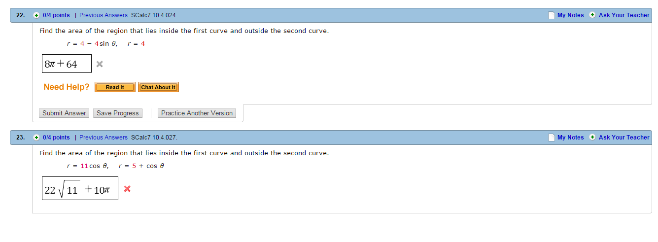 Solved: Find The Area Of The Region That Lies Inside The F ...