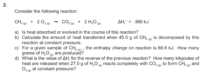 Ch4 2o2 co2