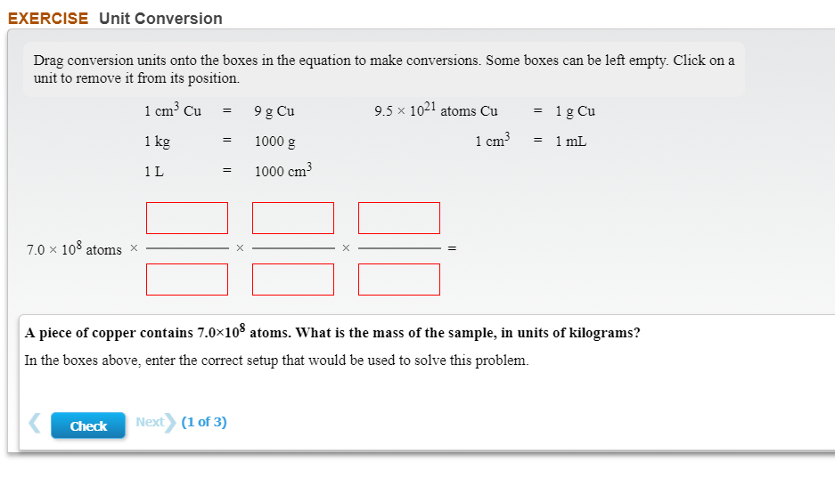 Solved Drag Conversion Units Onto The Boxes In The Equati Chegg Com