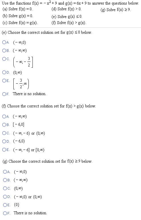 Solved Use The Functions F X X 2 9 And G X 6x Chegg Com