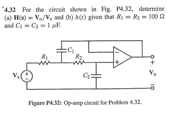 Solved 4 32 For The Circuit Shown In Fig P4 32 Determin Chegg Com