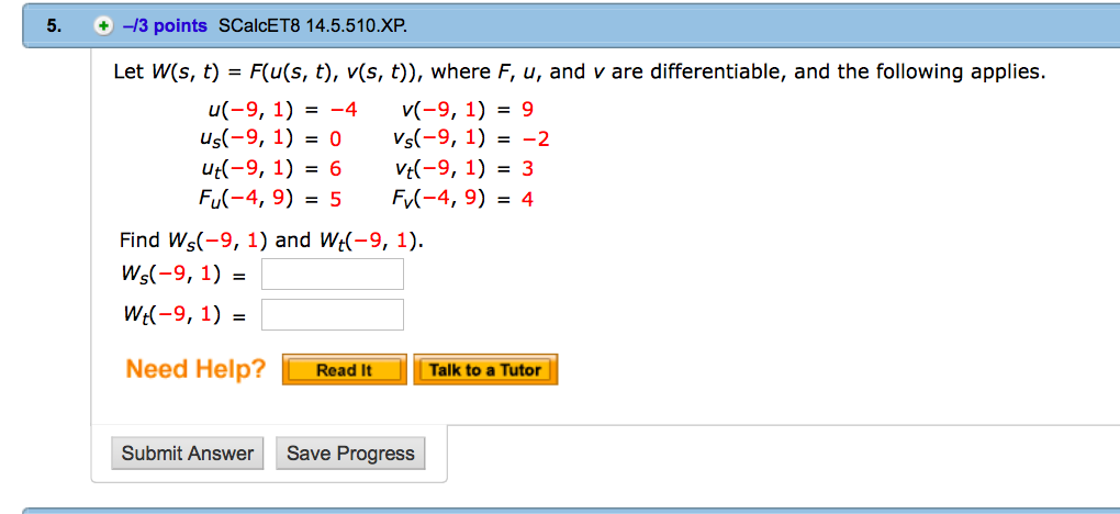 Solved Let W S T F U S T V S T Where F U And Chegg Com