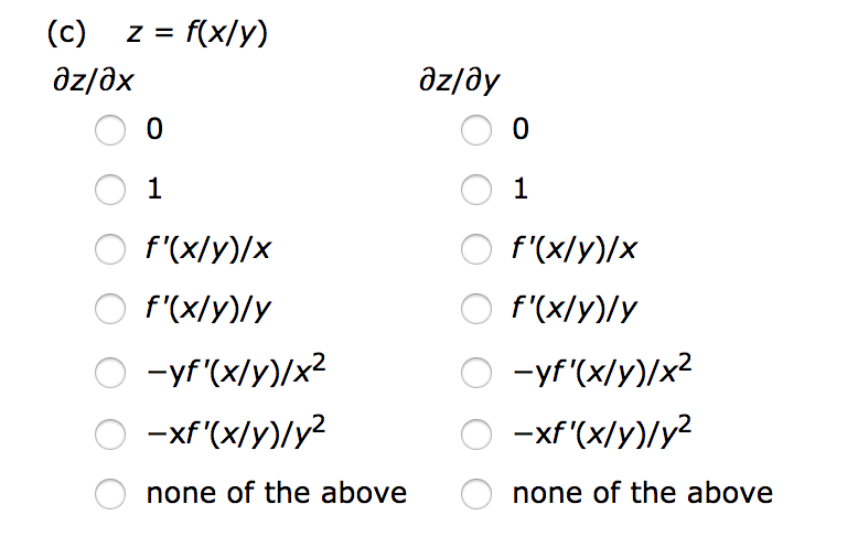 Solved Find Dz Dx And Dz Dy A Z F X G Y Dz Dx 0 0 F X Chegg Com