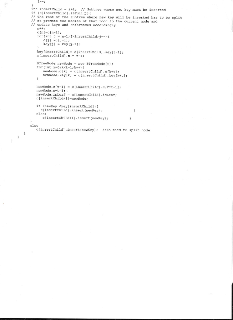 Java Write Method Receives Reference Root B Tree T Integer D Prints Descending Order Keys Q Answersbay