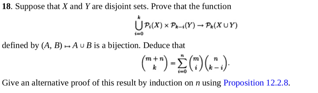 Solved 18 Suppose That X And Y Are Disjoint Sets Prove Chegg Com