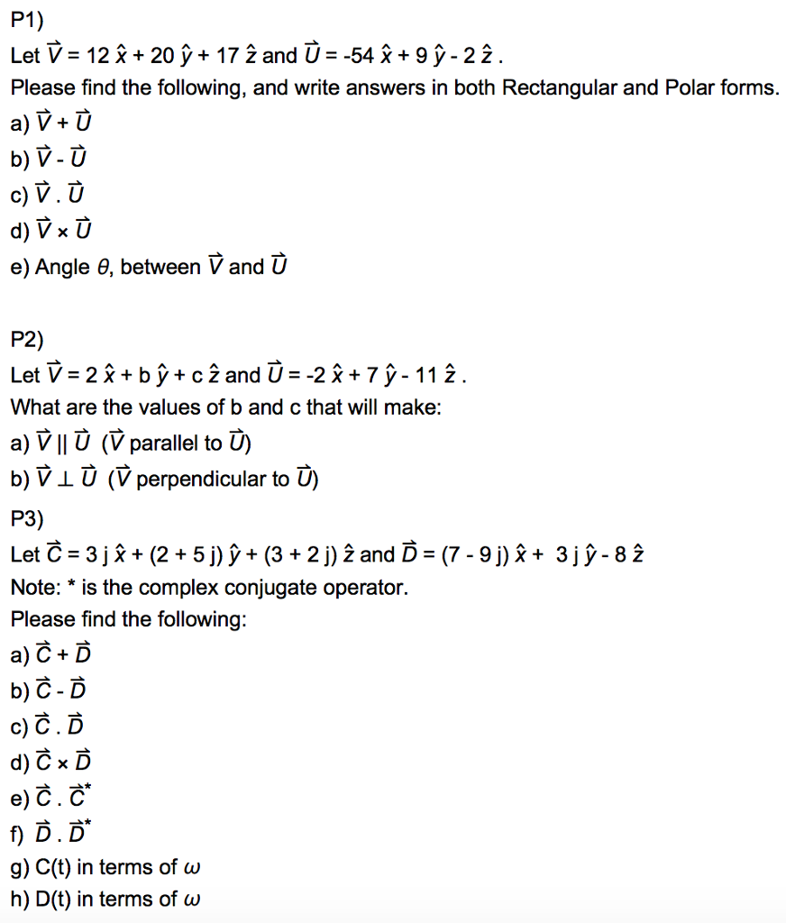 Solved Let V 12x y 17 Z And U 54x 9y 2z P Chegg Com