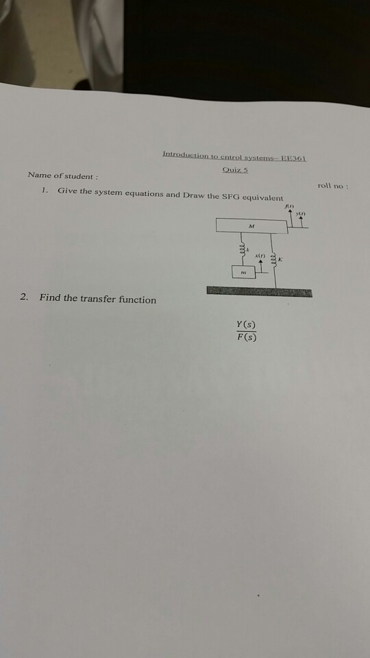 system enrollment function Draw System The And Equations SFG Give The Solved: Equival