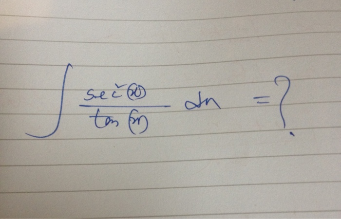 Solved Integral Sec 2 X Tan X Dx Chegg Com