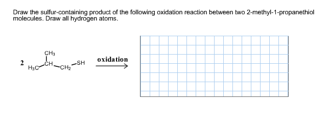 Draw The Sulfur Containing Product Of The Following Chegg 