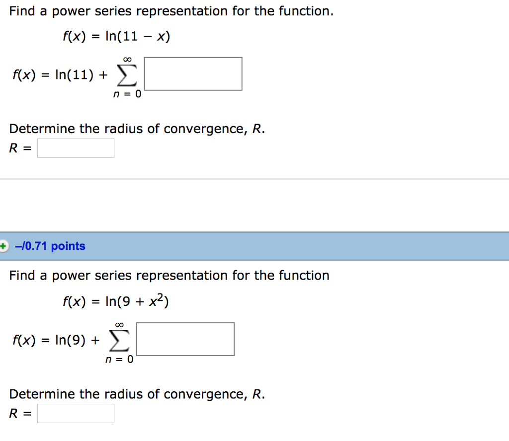 Solved Find A Power Series Representation For The Functio Chegg Com