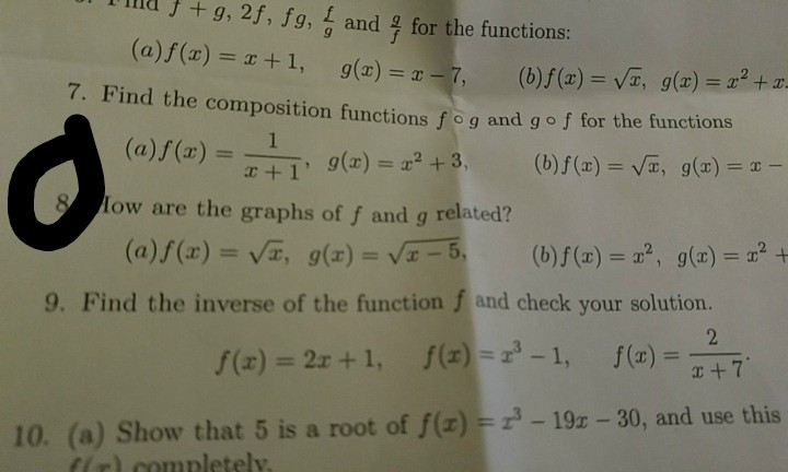 Solved R Ind J G 2f 19 And For The Functions 7 Fin Chegg Com