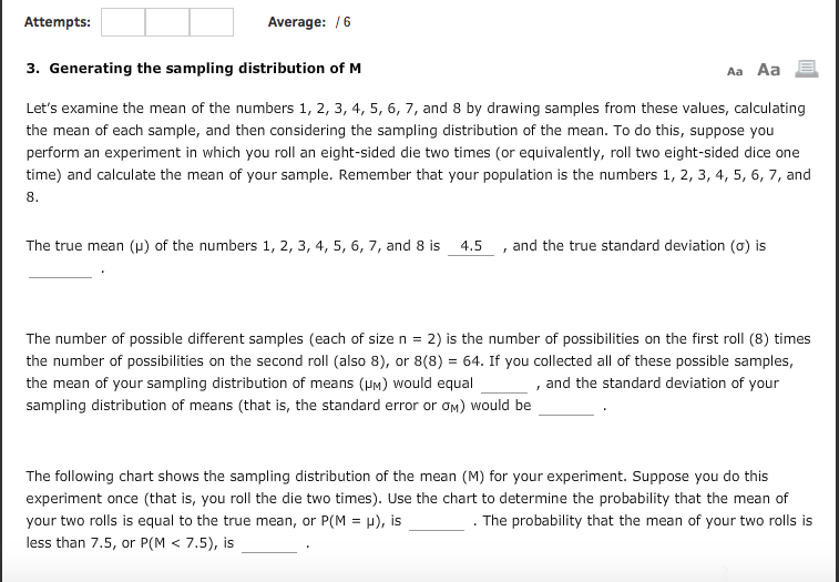 Solved Let S Examine The Mean Of The Numbers 1 2 3 4 Chegg Com