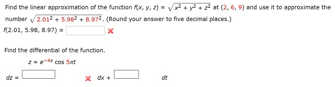 Solved 1 find the linear approximation of the function f chegg