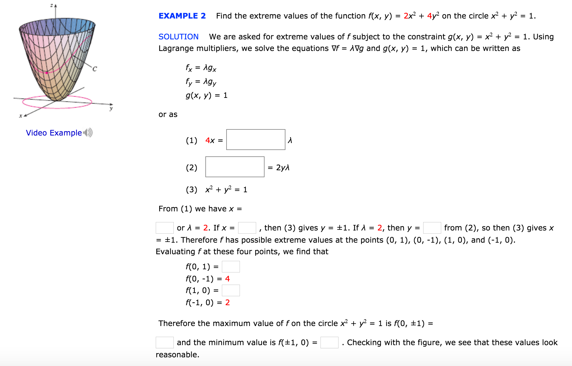 Solved Find The Extreme Values Of The Function F X Y Chegg Com