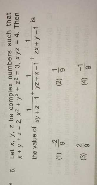 Solved Let X Y Z Be Complex Numbers Such That X Y Z Chegg Com
