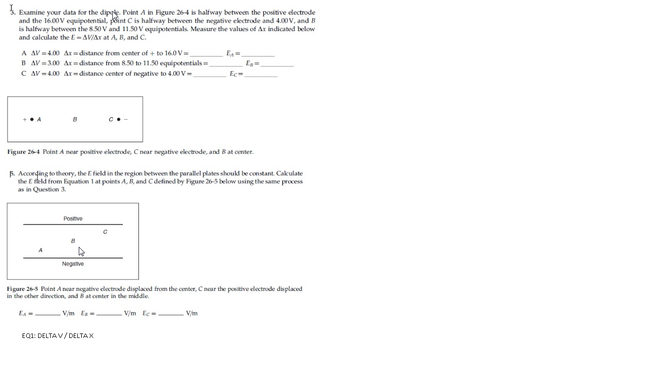 Solved Examine Your Data For The Dipole Point A In Figure Chegg Com