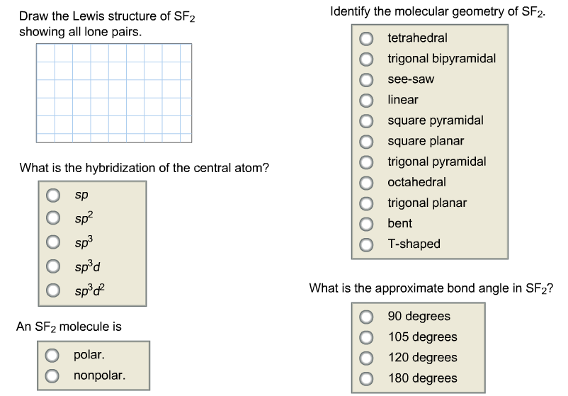 draw the lewis structure for sf2