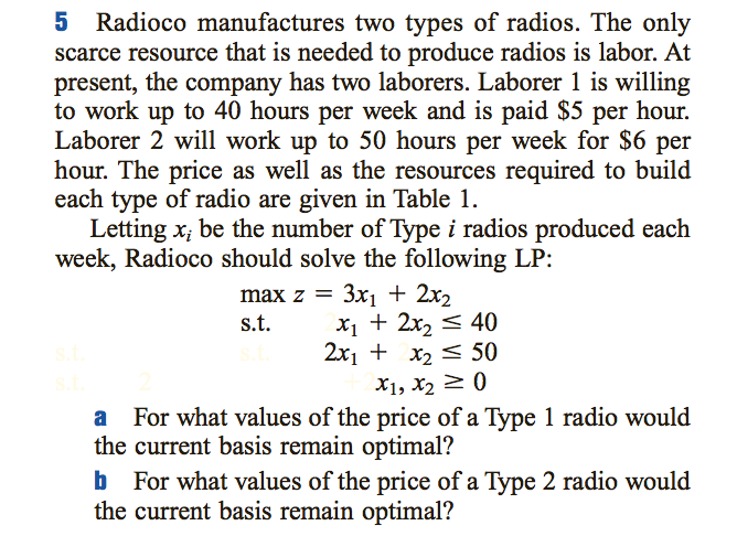 Radioco Manufactures Two Types Of Radios The Only Chegg 