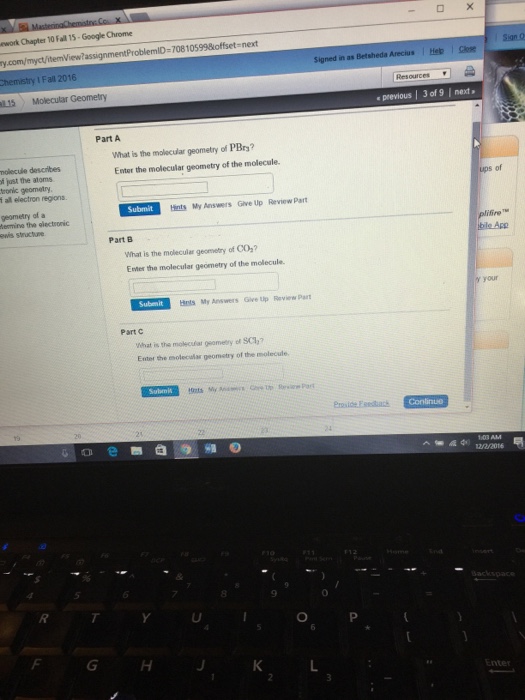 Solved What Is The Molecular Geometry Of PBr3? Enter The