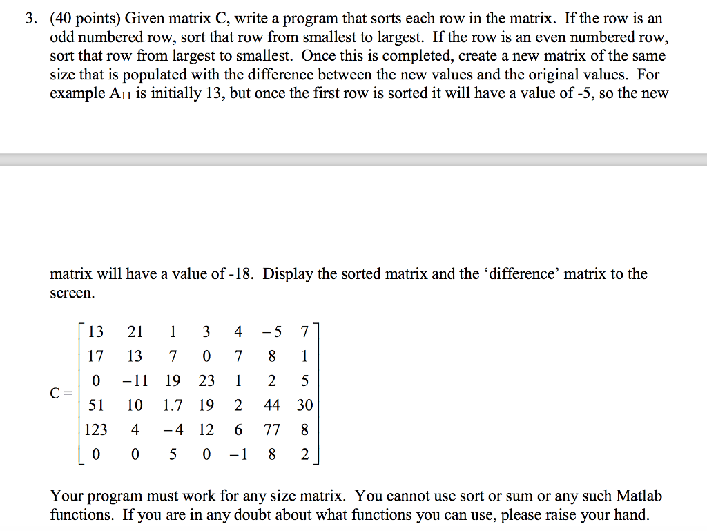 matlab 2017 sum every element matrix