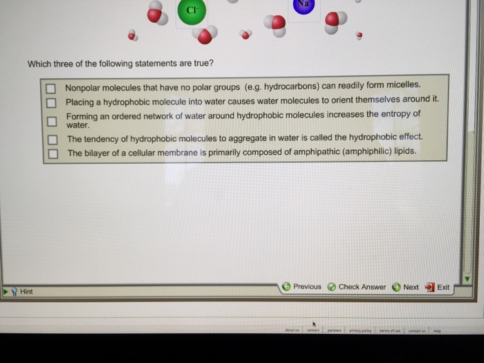 Solved Which Three Of The Following Statements Are True