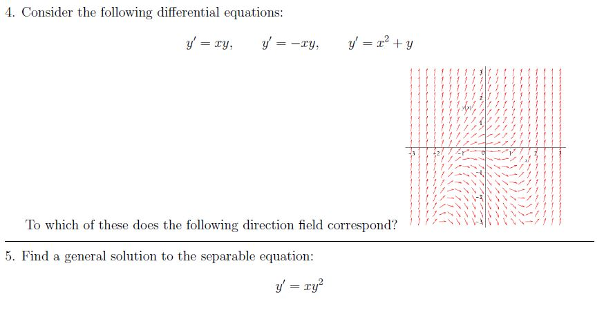 Solved Consider The Following Differential Equations Y