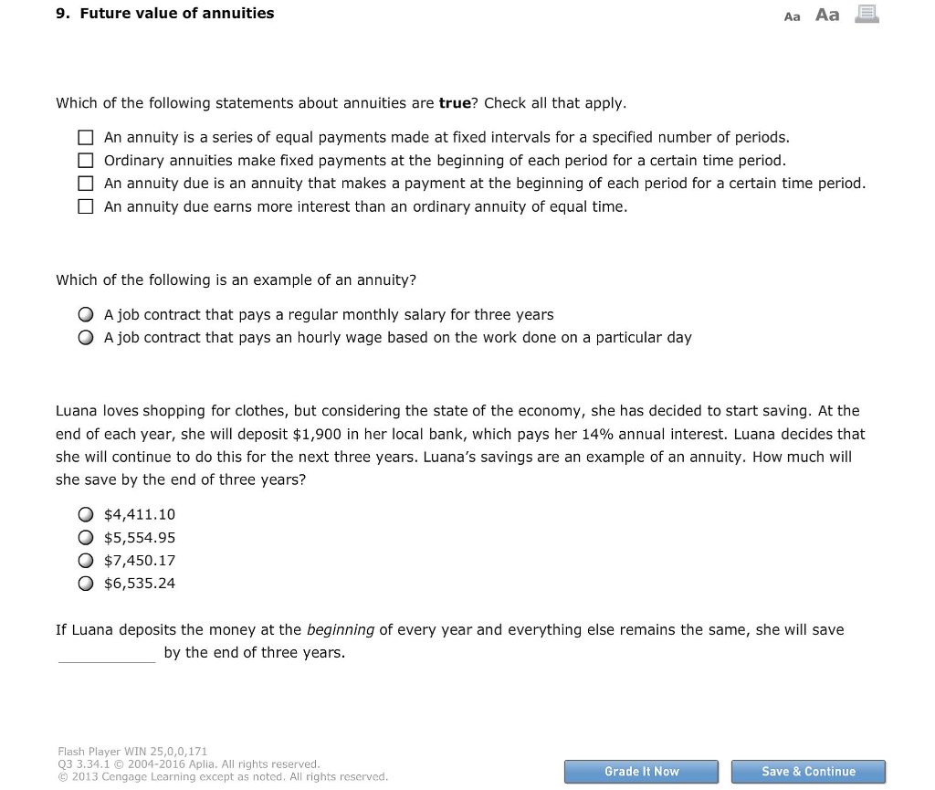 Solved: Future Value Of Annuities Which Of The Following S ... Solved: Future Value Of Annuities Which Of The Following S ...
