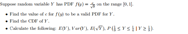 joint pdf find value of c