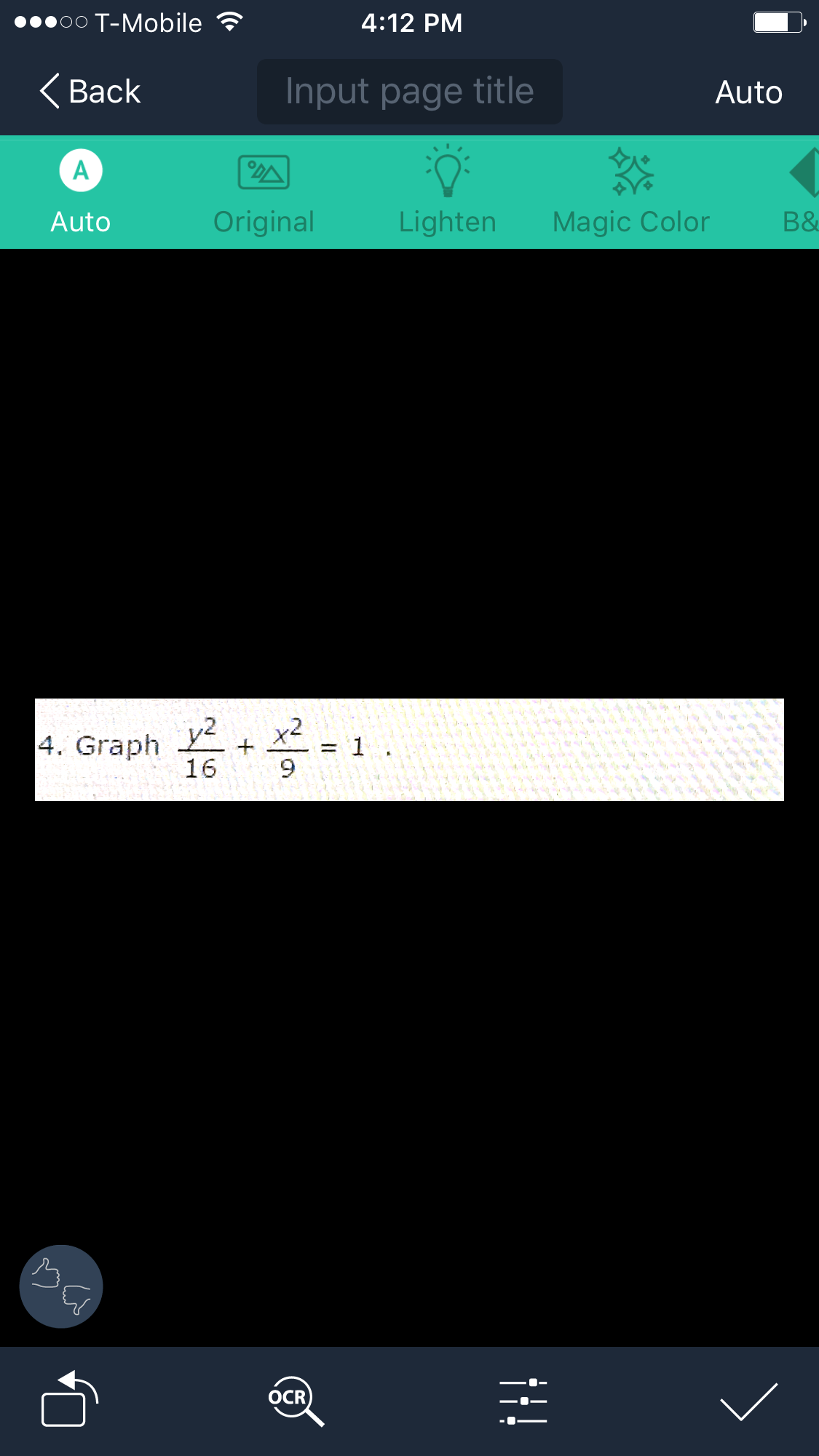 Solved Graph Y 2 16 X 2 9 1 Chegg Com