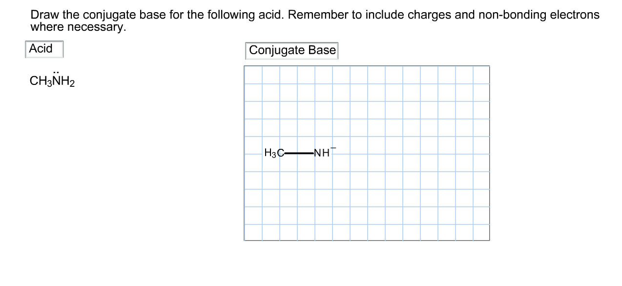 Solved Draw The Conjugate Base For The Following Acid. Re