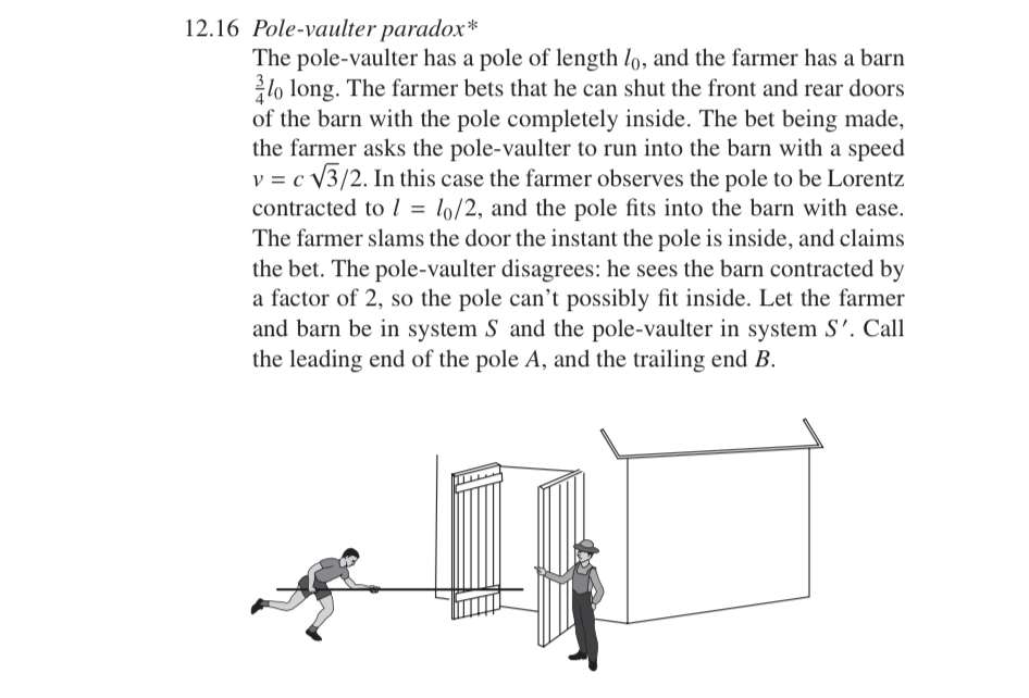 Solved Pole Valuter Paradox The Pole Vaulter Has A Pole