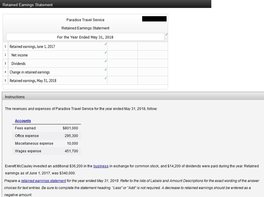 The Retained Earnings Statement Would Not Show Profit And Loss Account Wikipedia