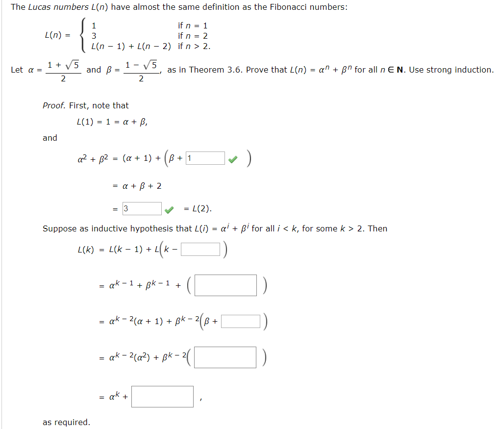 Solved The Lucas Numbers L N Have Almost The Same Chegg Com