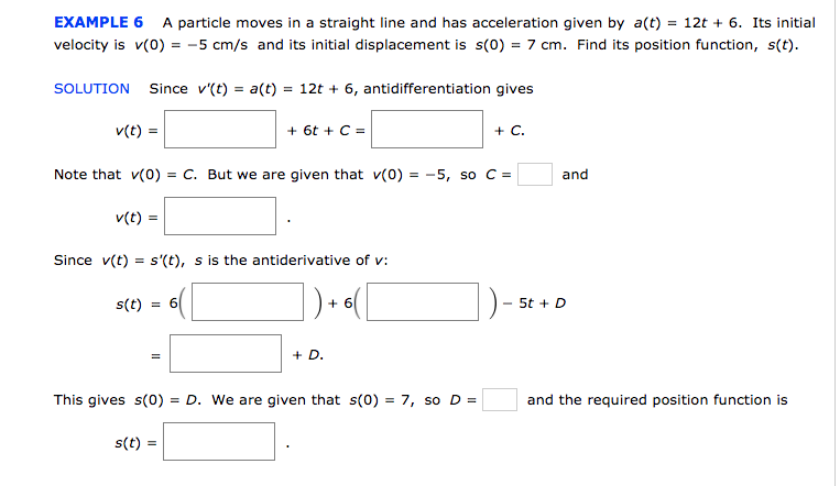 Solved Example 6 A Particle Moves In A Straight Line And