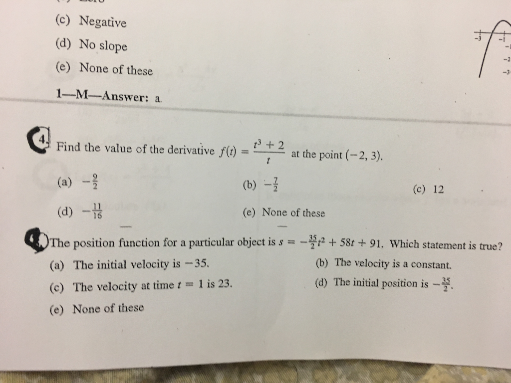 Solved Find The Value Of The Derivation F T T 3 2 T Chegg Com